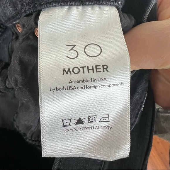 Mother Jeans High Waisted Rider Ankle Denim Jeans in Not Guilty Black Size 30 - Picture 8 of 10